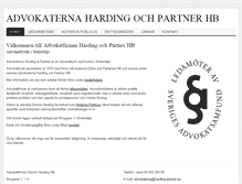 Tablet Screenshot of harding-partner.se